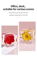 Artisanat en résine de fleurs naturelles, articles de décoration intérieure, collection de plantes, coffret cadeau de la récolte, objets de collection créatifs et culturels
