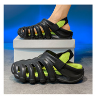 Sandales de sport pour hommes avec logo personnalisé, en EVA respirant, séchage rapide, semelle épaisse, pour la plage et les activités de plein air, chaussures décontractées – Grande Vente
