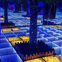 Piste de danse portable Filaire Infinity Mirror Panel Effet 3d LED Piste de danse pour piste de danse de mariage