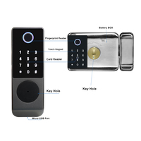 Cerradura de Puerta Inteligente Tuya App Impermeable para Exterior y Portón con Wifi, Doble Lector de Huella Dactilar, Teclado Digital y Código Electrónico