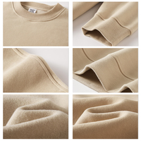Sudadera Oversize de Forro Polar Suave con Cuello Redondo y Color Liso, Estilo Urbano y Deportivo para Hombre, Ideal para Impresión Personalizada