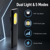 Lampe de travail USB-C à base magnétique, clip pour casquette, LED compacte EDC, étanche IP55, en alliage d'aluminium, pour camping et urgences