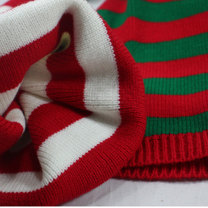 Chapeau de Noël Tricoté Adulte Hiver Chaud Nouvel An Rayures <span class=keywords><strong>Pompon</strong></span> Caps Rouge <span class=keywords><strong>Blanc</strong></span> Vert <span class=keywords><strong>Bonnet</strong></span> Crochet Chapeau pour Hommes Femmes Enfants - Product Image 6