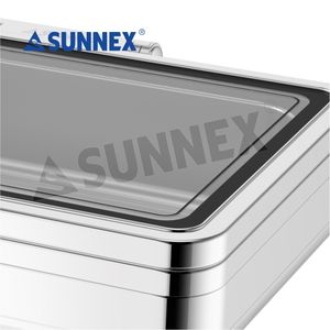 Ensemble de buffet en acier inoxydable avec logo personnalisé, capacité de 8,5 litres, poli miroir, durable, écologique pour hôtel et restaurant - Product Image 3