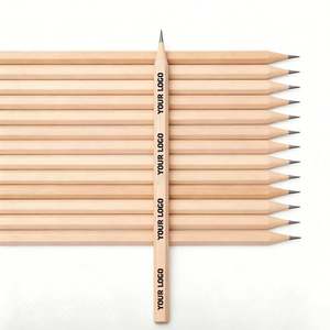 Lápices de Madera Negros al por Mayor, Sencillos, Económicos, Modernos, HB, para Regalo Escolar, Promocionales, Personalizados con Logotipo, Estándar, con Borrador - Product Image 1