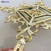 Barra Moderna de Aluminio Extruido Rock Gold con Control Remoto, 378x378mm, 1 Año de Garantía para Ventanas de Doble Panel con Rejilla Colonial