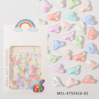 100 pièces/sac Kawai gros ongles fleur arc breloques 3D Design arc ongles accessoires résine Nail Art breloques rose arc