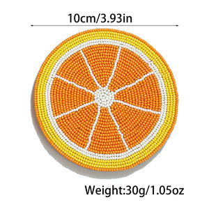 Posavasos personalizados de lujo ligero y encantador, alfombrillas para cuencos de comida, posavasos clásicos de sandía naranja para viaje y cerveza, venta al por mayor - Product Image 6