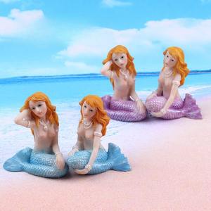 Directo de fábrica resina miniatura sirena arena Mesa herramientas 3D Feng Shui estilo acuario Decoración Accesorios para regalos de negocios - Product Image 2