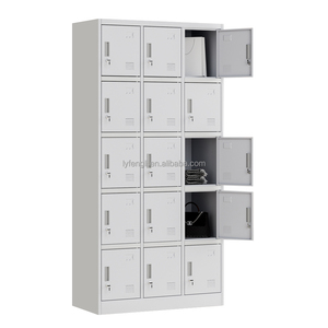 Casier en acier personnalisé à 15 portes avec serrure à clé, structure durable démontable pour une utilisation en extérieur dans les écoles, les gymnases, les bureaux - Product Image 6