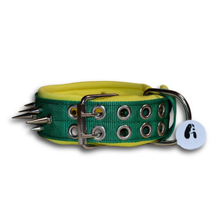 대형 중형 불량견 인쇄 패턴을위한 스파이크가 박힌 나일론 칼라 물림 방지 전술 나일론 애완 동물 목걸이 - Product Image 2