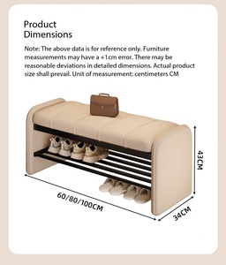 <span class=keywords><strong>Banc</strong></span> <span class=keywords><strong>à</strong></span> <span class=keywords><strong>chaussures</strong></span> moderne rembourré avec rangement en cuir Nappa pour entrée, couloir et salon - Product Image 6