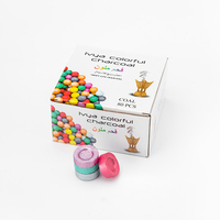 Charbon de bois rond pour chicha, 33 mm, 80 pièces, en bois de fruit, allumage rapide, sans fumée, pour chicha