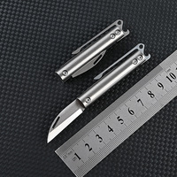 Mini couteau pliant en acier inoxydable à haute netteté pour le camping en plein air et l'utilisation quotidienne Unboxing Pocket Utility Knife