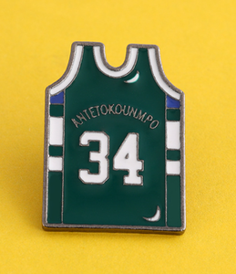 Épinglette en émail métallique de <span class=keywords><strong>maillot</strong></span> de basket-ball <span class=keywords><strong>NBA</strong></span>, créative - Product Image 2
