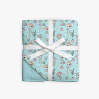 Couvertures en bambou en gros, couvertures pour bébé en bambou personnalisées imprimées, ultra douces, légères et chaudes, respirantes, couvertures matelassées pour bébé