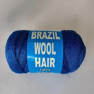 Pelo negro de lana de Brasil para cabello africano trenzado lana brasileña 70 gramos