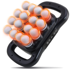 Pistola de Masaje de 16 Cabezales, Masajeador de Percusión de Tejido Profundo, <span class=keywords><strong>Motor</strong></span> Eléctrico de Cepillo, 1800-3200 rpm, Recargable, 9 Niveles de Estilo, Negro - Product Image 2