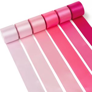 Được rồi 1.5 inch đôi-phải đối mặt với màu hồng satin Ribbon 100% polyester các loại màu sắc rắn cho hoa bó hoa - Product Image 1