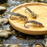 Leurres de pêche à la mouche en silicone, leurres artificiels pour la pêche à la truite, au bar et à la perche en eau douce, imitant les nymphes, les moucherons, les libellules et les caddisflies.