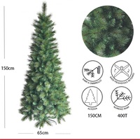 Nouvel Arbre de Noël Artificiel Pliable et Mince 2027 en PE/PVC avec Branches Réalistes à Charnières et Base Métallique – Vente en Gros