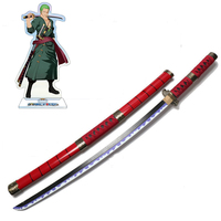 Épée Roronoa Zoro épée ensemble fait à la main en bambou Katana japonais épée accessoires