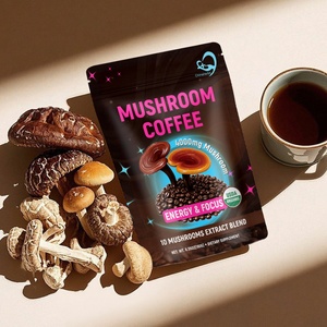Chinaherbs Mélange de champignons crinière de lion biologique personnalisé, café OEM, boisson énergétique instantanée avec 12 superaliments, emballage en sachet - Product Image 2