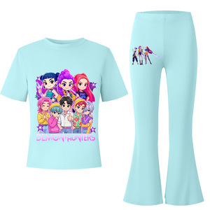 Nueva camiseta Demon Hunters para niña y niño, conjunto informal de moda, estampado, para hombres, mujeres y niños, colorido, de manga corta, regalos de Navidad - Product Image 5