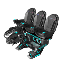 2024 usine nouveau simulateur de montagnes russes de réalité virtuelle 3 places PVC parc d'attractions 9DVR Machine