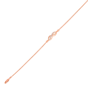 Pulsera de Diamantes Infinito, Elegante y Lujosa, con Símbolo de Infinito, Joyería de Diseño Inspirada en Diamantes Brillantes, Tono Dorado Premium - Product Image 1