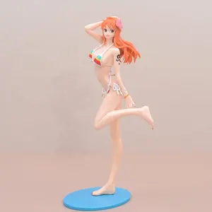 Um Pieced GK Cat Swimsuit Assaltante Nami Ação Figurinhas Modelo 24cm PVC Figuras Anime Sexy Girl Estátua Figma Collectible Brinquedos