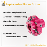 Tête de coupe en spirale à lames remplaçables CNC pour tenon outils de travail du bois pièces de machines mèches de routeur solides pour le fraisage du bois
