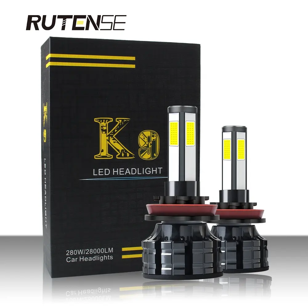 RUTENSE K9 High Power 50W Car LED Headlight Super Bright 12000LM Car Light Bulb Auto Lighting LED Head Lamp Bulb