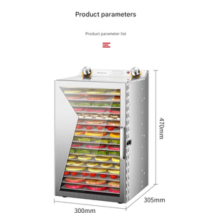 Déshydrateur alimentaire portable domestique en acier inoxydable à grande capacité 18 couches haute efficacité 220V pour la séchage des snacks et usage en restaurant - Product Image 1