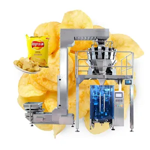 Automatische vertikale vffs Verpackung gemischte Nüsse Maschine Mehrkopf waage Beutel Chips Verpackung 50g bis 1kg Trocken frucht Verpackungs maschine