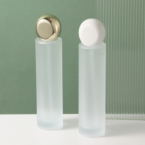 Nouveau Style Flacon Cylindrique Vide en Verre Givré 100 ml pour Essence, Lotion et Spray – Matériel d'Emballage Cosmétique avec Logo Imprimable - Product Image 5