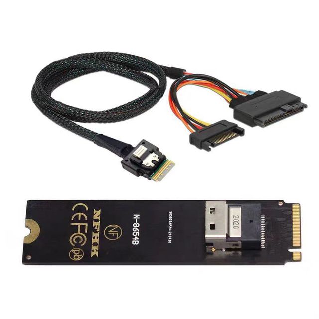 M.2 to slimsas NVMe Protocol PCIe4.0 SFF8654 extension cable solid-state drive expansion