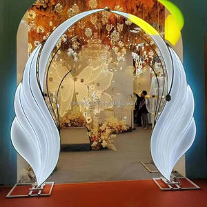 शादी के प्रोप्स w333 * h280cm फूल स्टैंड मेहराब दरवाजे की पृष्ठभूमि विवाह पार्टी समारोह के लिए बड़ी सजावटी मेहराब पृष्ठभूमि - Product Image 1