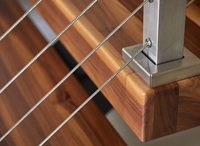 Rampe en câble d'aluminium durable pour terrasse et balcon extérieurs - Design moderne, installation facile en DIY, certifiée CE