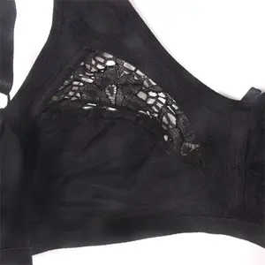 Soutien-gorge sans armatures en dentelle à sequins respirant demi-bonnet non rembourré confortable avec bretelles minimisatrices pour femme fabriqué au Bangladesh - Product Image 3