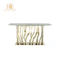 Table décorative de style moderne, meubles de salon, table d'entrée en marbre, meubles pour hall, couloir, table console d'hôtel