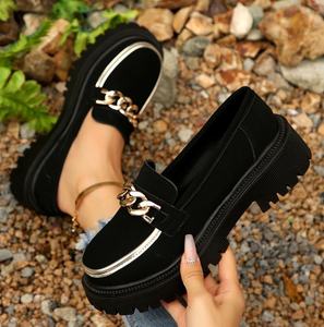 Mocasines de Mujer de Talla Grande para el Verano 2026, Venta al por Mayor de Fábrica, Zapatos de Punta Redonda con Boca Poco Profunda y Suela Gruesa - Product Image 6