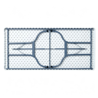 Table pliante en plastique moulé par soufflage, moderne, pour extérieur, vente en gros d'usine, idéale pour hôtels, banquets, formations, camping, hôpitaux, restaurants, parcs