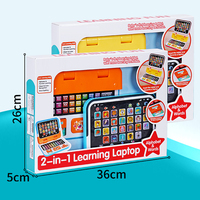 Ordinateur portable éducatif 2-en-1 pour enfants : jouet d'apprentissage précoce de l'alphabet et de l'orthographe, machine tactile pour l'éveil éducatif