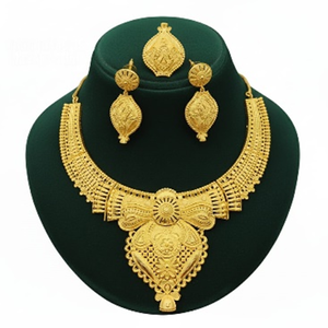 Conjunto de Joyería de 4 Piezas con un Precioso Collar, Gargantilla y Collar con Placa para la Moda - Product Image 2