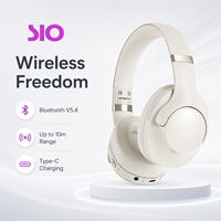 Casque sans fil BT V5.4 ANC à réduction de bruit active -20 dB, type C, autonomie de 50 heures