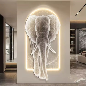 Lampe LED éléphant de luxe Murale pour salon Lumière suspendue Décoration murale de couloir Peinture décorative pour véranda ou chambre - Product Image 5