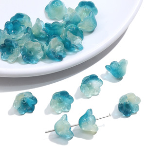 Nuevas Cuentas <span class=keywords><strong>de</strong></span> Cristal <span class=keywords><strong>de</strong></span> Vidrio en Gradiente Colorido con Forma <span class=keywords><strong>de</strong></span> Flor Transparente, Cuentas Espaciadoras <span class=keywords><strong>de</strong></span> Lampwork <span class=keywords><strong>de</strong></span> Lirio del Valle para la Fabricación <span class=keywords><strong>de</strong></span> Joyería - Product Image 6