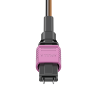 8 noyaux 8 brins 8 fibres centre de données OM4 harnais multi-mode connecteur de câble de sortie MPO mâle à LC cordon de raccordement à fibre optique