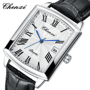 Reloj Casual de Moda para Parejas, Marca <span class=keywords><strong>Dawn</strong></span>, con Calendario, Cuarzo, Caja Rectangular de Aleación, Correa para Hombre y Mujer, Venta al Por Mayor - Product Image 3